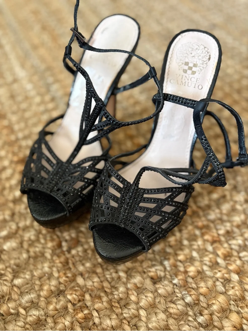 Vince Camuto black strappy